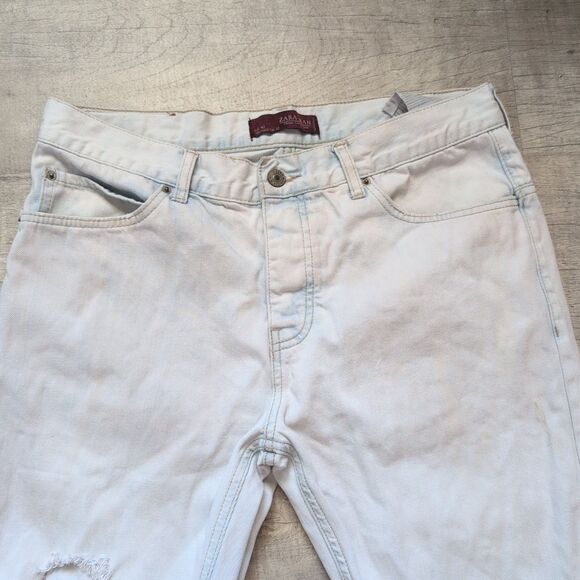 Zara Man Men's Pants White Jeans Distressed Size 32 - Picture 2 of 7